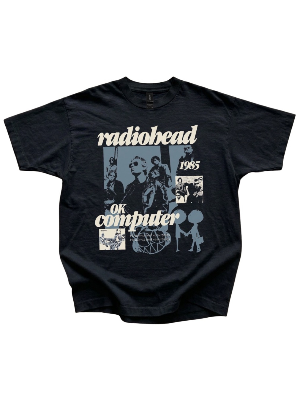 Gildan Black Radiohead OK Computer Graphic Tee, Alternative Music T-Shirt